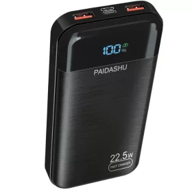 PAIDASHU POWER BANK 27000mAh 22,5W GYORSTÖLTÉS, FEKETE