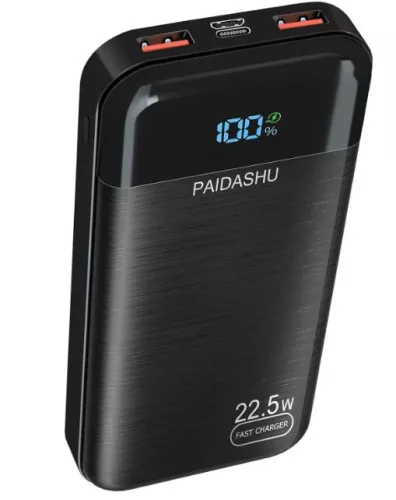 PAIDASHU POWER BANK 27000mAh 22,5W GYORSTÖLTÉS, FEKETE