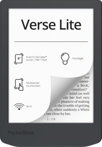 POCKETBOOK VERSE LITE 6" E-BOOK OLVASÓ 8GB MIDNIGHT GREY