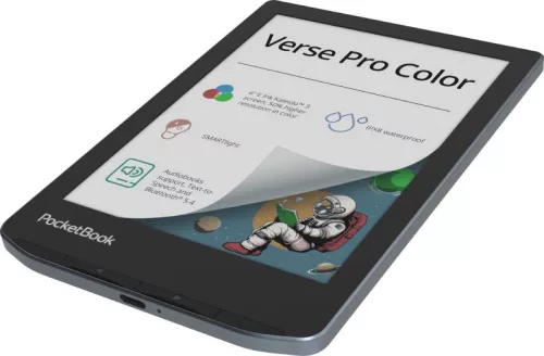 POCKETBOOK VERSE PRO COLOR PB634 6" E-BOOK OLVASÓ 16GB STORMY SEA