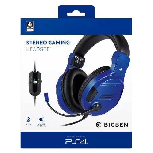 BIGBEN INTERACTIVE SZTEREÓ GAMER HEADSET/FEJHALLGATÓ V3, KÉK (PS4)