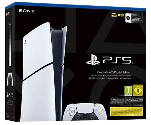 SONY PLAYSTATION 5 SLIM DIGITAL EDITION, „CHASSIS E”, 8K HDR, 120 FPS, 825GB, FEHÉR