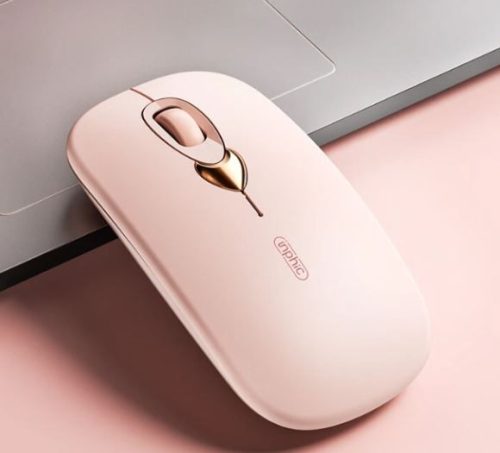 INPHIC Q8 WIRELESS/BLUETOOTH EGÉR, MILK TEA PINK