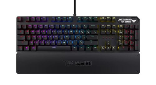 ASUS TUF GAMING K3 MECHANIKUS GAMER BILLENTYŰZET, HU, PIROS KAPCS (90MP01Q0-BKHA00)