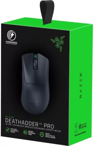 RAZER DEATHADDER V3 PRO WIRELESS GAMER EGÉR, FEKETE (RZ01-04630100-R3G1)