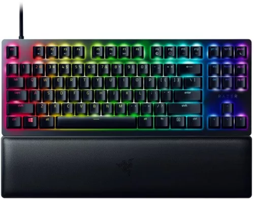 RAZER HUNTSMAN V2 TENKEYLESS LINEAR OPTICAL PURPLE SWITCH BILLENTYŰZET FEKETE, US