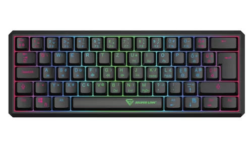 SILVERLINE MK518 GAMING BILLENTYŰZET FEKETE, HU
