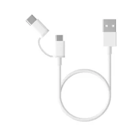   XIAOMI MI 2 IN 1 ADATKÁBEL, MICRO USB-USB TYPE C, 30CM, FEHÉR