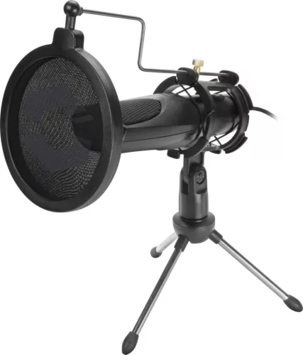 SPEEDLINK SL-800012-BK AUDIS STREAMING MIKROFON SZETT TRIPOD ÁLLVÁNNYAL, FEKETE
