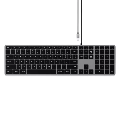 SATECHI SLIM W3 TYPE-C BILLENTYŰZET SPACE GREY, US
