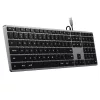 SATECHI SLIM W3 TYPE-C BILLENTYŰZET SPACE GREY, US