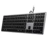 SATECHI SLIM W3 TYPE-C BILLENTYŰZET SPACE GREY, US
