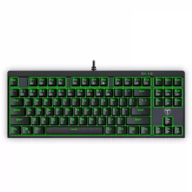   T-DAGGER CORVETTE VEZETÉKES BILLENTYŰZET BLUE SWITCH FEKETE, HU