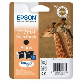   EPSON T0711H (C13T07114H10) (2X11ML) FEKETE EREDETI DUPLAPACK