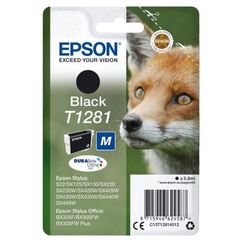 EPSON T1281 (C13T12814012) (5,9ML) FEKETE EREDETI TINTAPATRON