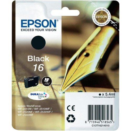 EPSON T1621 (C13T16214012) NO.16 (5,7ML) FEKETE EREDETI TINTAPATRON