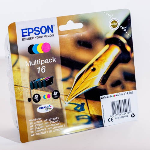 EPSON T1626 (C13T16264012) NO.16 (5,7ML+3,1ML) C,M,Y,BK EREDETI MULTIPACK