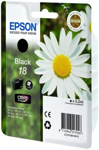 EPSON T1801 (C13T18014012) NO.18 (5,2ML) FEKETE EREDETI TINTAPATRON