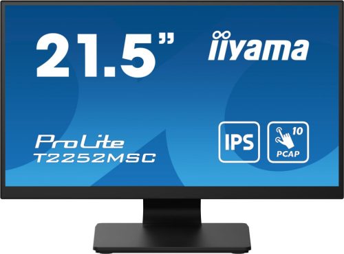 IIYAMA T2252MSC-B2, 21,5", IPS, 16:9, 1920x1080, 60 Hz, 1xHDMI, DISPLAY PORT, LED MONITOR