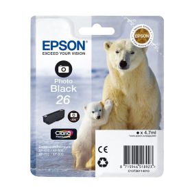   EPSON T2611 (C13T26114012) NO.26 (4,7ML) FOTÓ FEKETE EREDETI TINTAPATRON