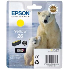   EPSON T2614 (C13T26144012) NO.26 (4,5ML) SÁRGA EREDETI TINTAPATRON