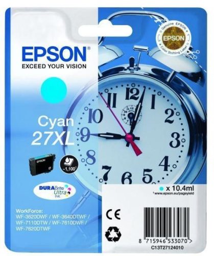 EPSON T2712 (C13T27124012) NO.27XL (10,4ML) CIÁN EREDETI TINTAPATRON