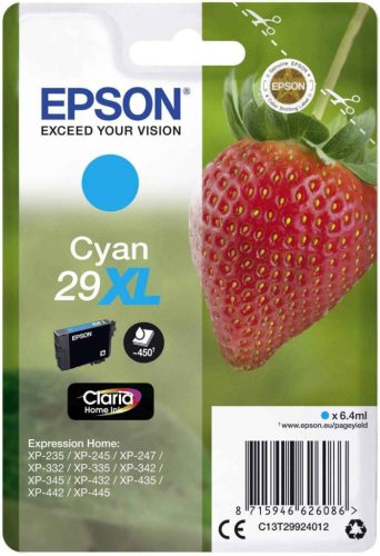 EPSON T2992 (C13T29924012) NO.29XL (6,4ML) CIÁN EREDETI TINTAPATRON