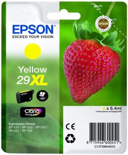 EPSON T2994 (C13T29944012) NO.29XL (6,4ML) SÁRGA EREDETI TINTAPATRON