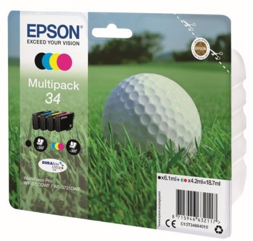 EPSON T3466 (C13T34664010) NO.34 C,M,Y,BK EREDETI MULTIPACK LEÉRTÉKELT