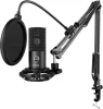 FIFINE 800667 STREAMING USB KONDENZÁTOR MIKROFON – PC/LAPTOP, STÚDIÓMINŐSÉG, ÁLLVÁNNYAL, FEKETE