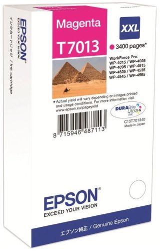 EPSON T7013 (C13T70134010) XXL (3,4K) MAGENTA EREDETI TINTAPATRON