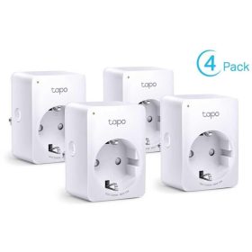   TP-LINK TAPO P110 OKOS KONNEKTOR ÁRAMFOGYASZTÁS MÉRÉSSEL, 4-PACK (TAPO P110)