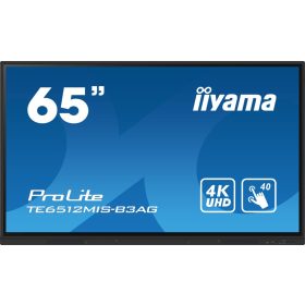   IIYAMA TE6512MIS-B3AG, 65", IPS, 16:9, 3840x2160, VGA, 3xHDMI, LED MONITOR