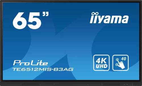 IIYAMA TE6512MIS-B3AG, 65", IPS, 16:9, 3840x2160, VGA, 3xHDMI, LED MONITOR