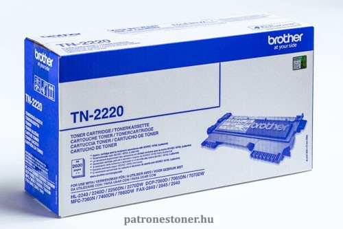BROTHER TN-2220 (2,6K) FEKETE EREDETI TONER LEÉRTÉKELT (TN2220)