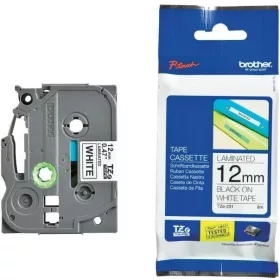  BROTHER TZe-231 FEHÉR ALAPON FEKETE LAMINÁLT 12MM/8M EREDETI SZALAG (TZE231)