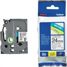   BROTHER TZe-251 FEHÉR ALAPON FEKETE LAMINÁLT 24MM/8M EREDETI SZALAG (TZE251)