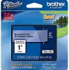 BROTHER TZE-151 ÁTLÁTSZÓ ALAPON FEKETE LAMINÁLT 24MM/8M EREDETI SZALAG (TZE151)