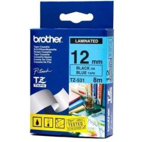   BROTHER TZe-531 KÉK ALAPON FEKETE LAMINÁLT 12MM/8M EREDETI SZALAG (TZE531)
