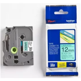  BROTHER TZE-731 ZÖLD ALAPON FEKETE LAMINÁLT 12MM/8M EREDETI SZALAG (TZE731)