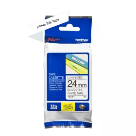   BROTHER TZe-SL251 FEHÉR ALAPON FEKETE ÖNLAMINÁLÓ 24MM/8M EREDETI SZALAG (TZESL251)