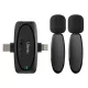 ULANZI V6 3-IN-1 SOKOLDALÚ VEZETÉK NÉLKÜLI CSÍPTETHETŐ MIKROFON SZETT (2 MIKROFON, LIGHTNING/USB-C/JACK), FEKETE