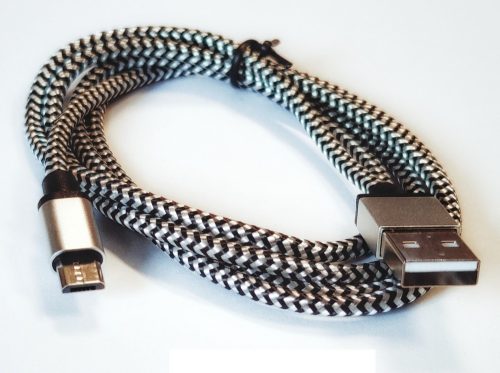 USB-MICRO USB ADAT/TÖLTŐ KÁBEL 2M, FEKETE