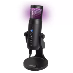 VENOM VS2868 LED-ES STREAMING MIKROFON, USB-S, FEKETE