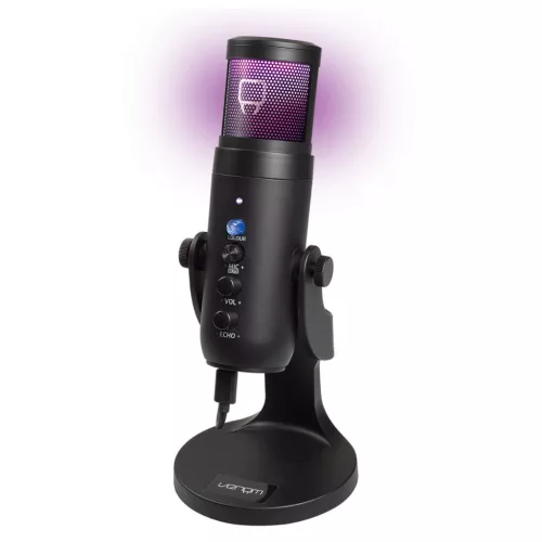 VENOM VS2868 LED-ES STREAMING MIKROFON, USB-S, FEKETE