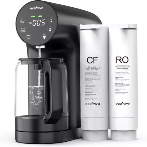 ECOVIVA WP-RO-200G-B ASZTALI, FORDÍTOTT OZMÓZIS VÍZTISZTÍTÓ, 5-LÉPCSŐS SZŰRÉS, TDS KIJELZŐ, TELEPÍTÉS NÉLKÜL, FEKETE
