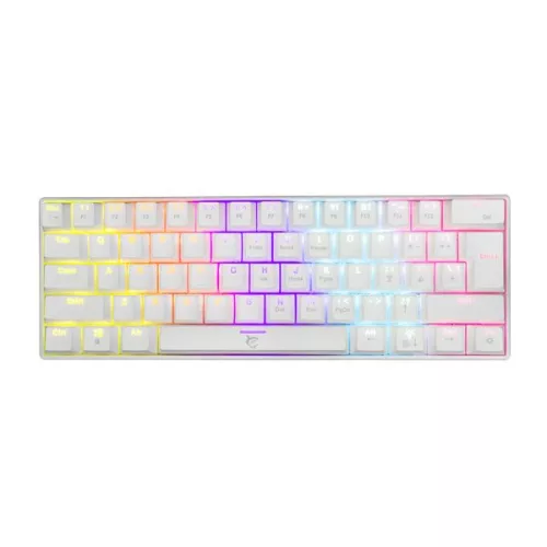 WHITE SHARK GK-2022W SHINOBI BROWN SWITCHES MECHANIKUS 60% GAMING BILLENTYŰZET FEHÉR, US