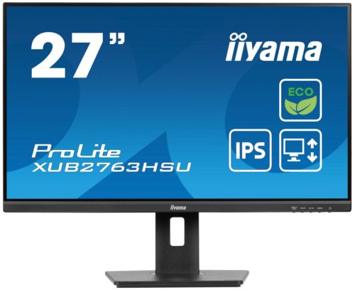IIYAMA XUB2763HSU-B1, 27", IPS, 16:9, 1920x1080, 100 Hz, 1xHDMI, DISPLAY PORT, LED MONITOR