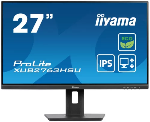 IIYAMA XUB2763HSU-B1, 27", IPS, 16:9, 1920x1080, 100 Hz, 1xHDMI, DISPLAY PORT, LED MONITOR